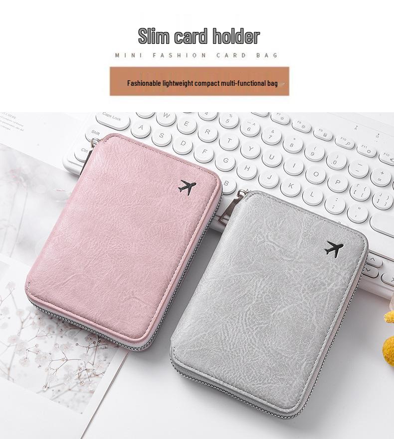 Cross-Border Large Capacity Travel Passport Holder with Zipper: Ticket and Card Storage, Customizable Logo