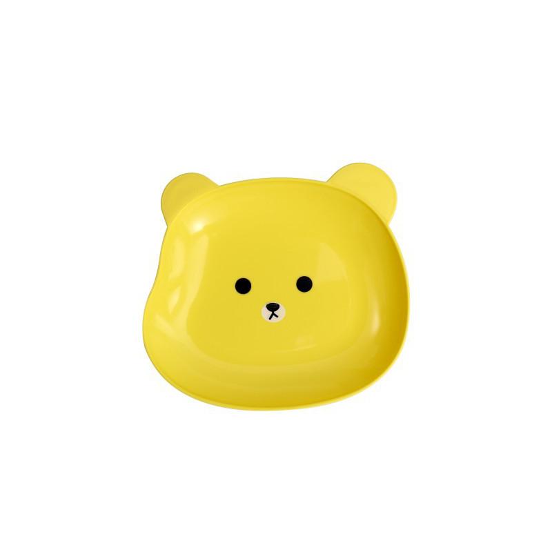 Creative Wheat Straw Bear Dish Fruit Snack Cake Dessert Dish Apple Shell Shape Plate For Home Restaurant Supplies Baby Plate