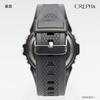 CREPHA Men's Digital-Analog Watch, Waterproof, Stopwatch, Urethane Strap, Black, TS-AD251-RD