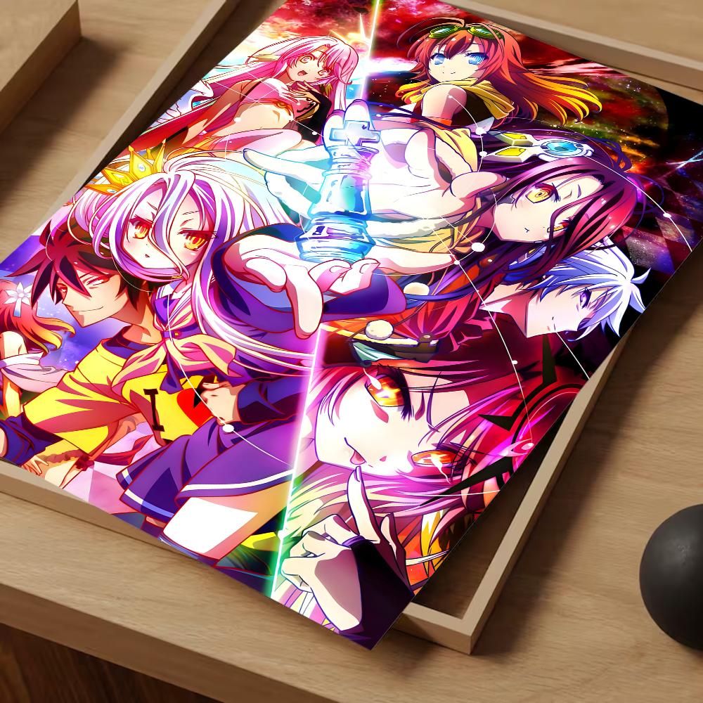 No Game No Life Anime Castle Classic Vintage Posters HD Quality Wall Art Retro Posters for Room Decor