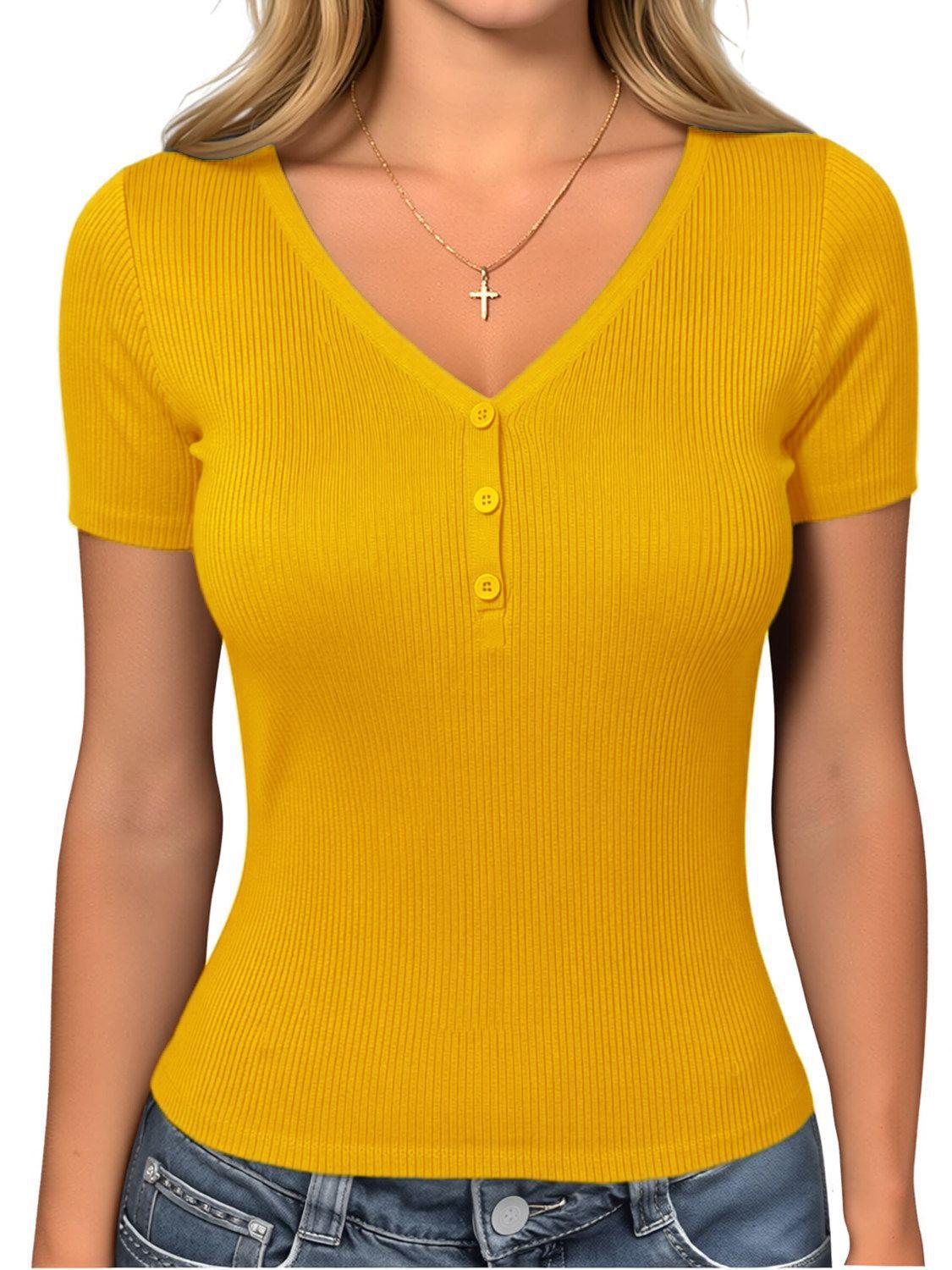 

Fashionable Women s Lightweight Knitted Top, Soft Business Casual Top XL жовтий