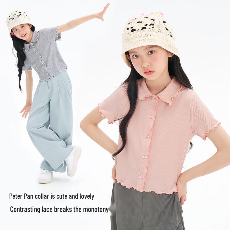 KIYA Girls  Lyocell Polo T-Shirt 160