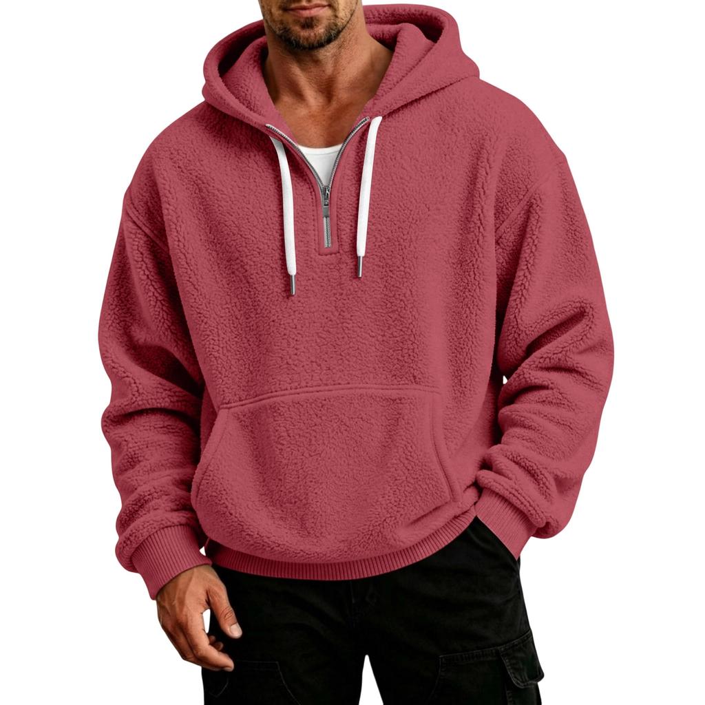 Men's Casual Hooded Jacket Long Sleeve with Warm for Everyday Wear