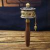 Hand Cranking Tibetan Prayer Wheel Colourful Religious Ornament  Home Decoration
