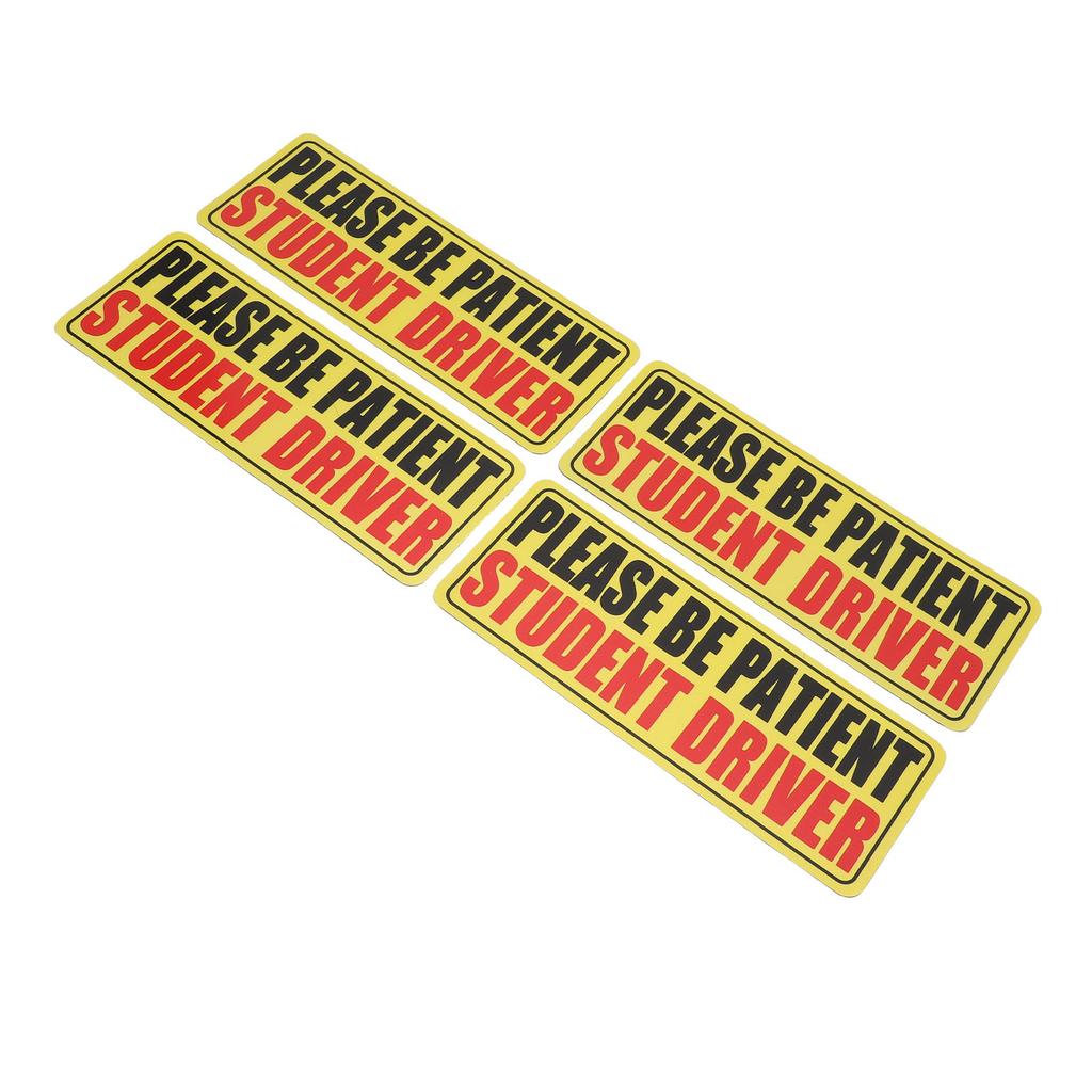 4 STÜCKE Neue Fahrer Aufkleber Sicherheitswarnung Magnetisches Fahranfänger Schild Reflektierender Anfänger Fahrer Aufkleber