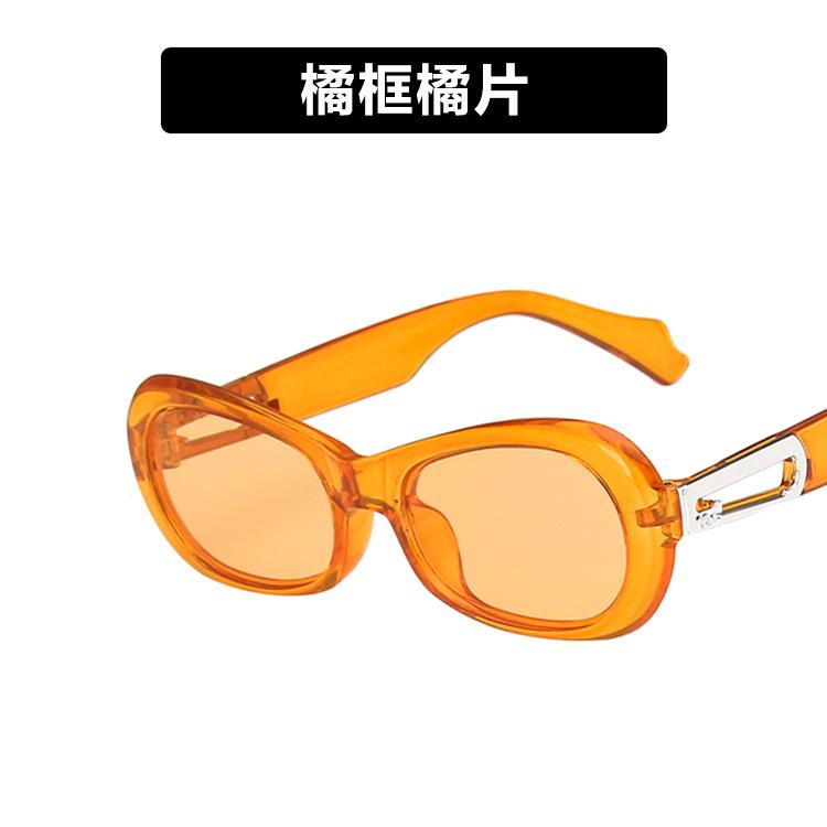 Back-shaped buckle oval sunglasses Fan Chengcheng Wang Jiaer sunglasses new sunglasses sandalwood key times