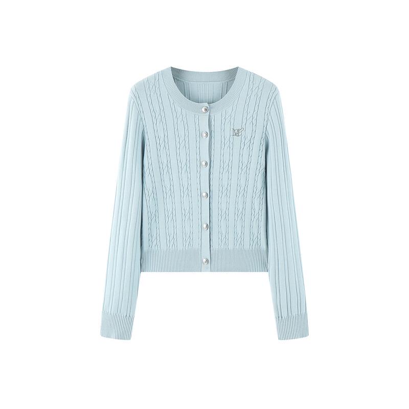 Taipingniao Women's Soft Knit Round Neck Cardigan