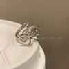New Creative Smooth Water Drop Rings for Women Vintage Geometric Adjustable Croissant Open Finger Nail Ring Couple Jewelry Gifts