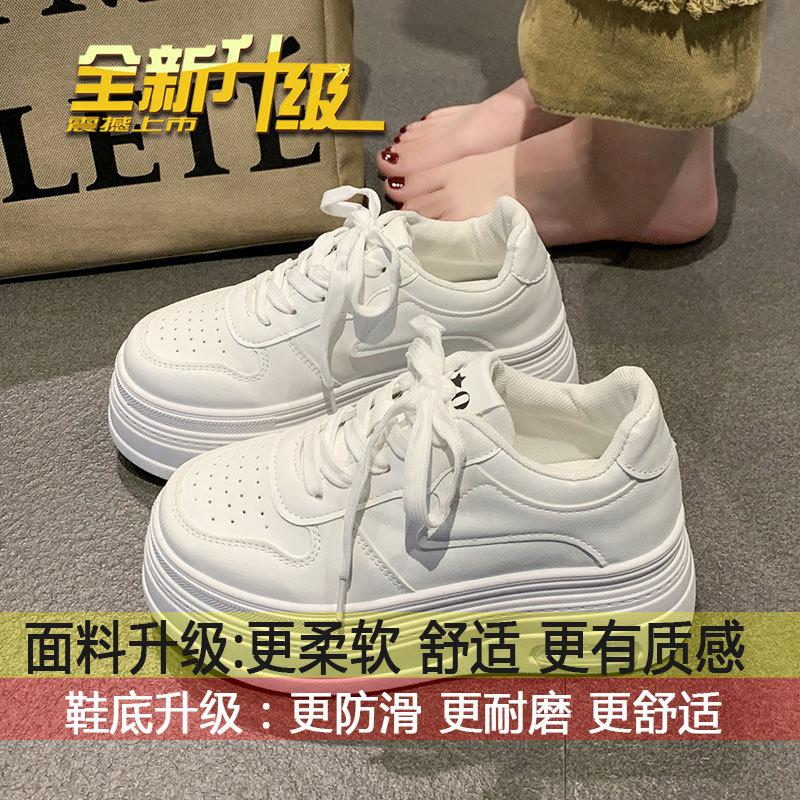 

Thick-soled heightening little white shoes for women s 2025 new popular slope heel muffin breathable fashion casual sports shoes versatile 40