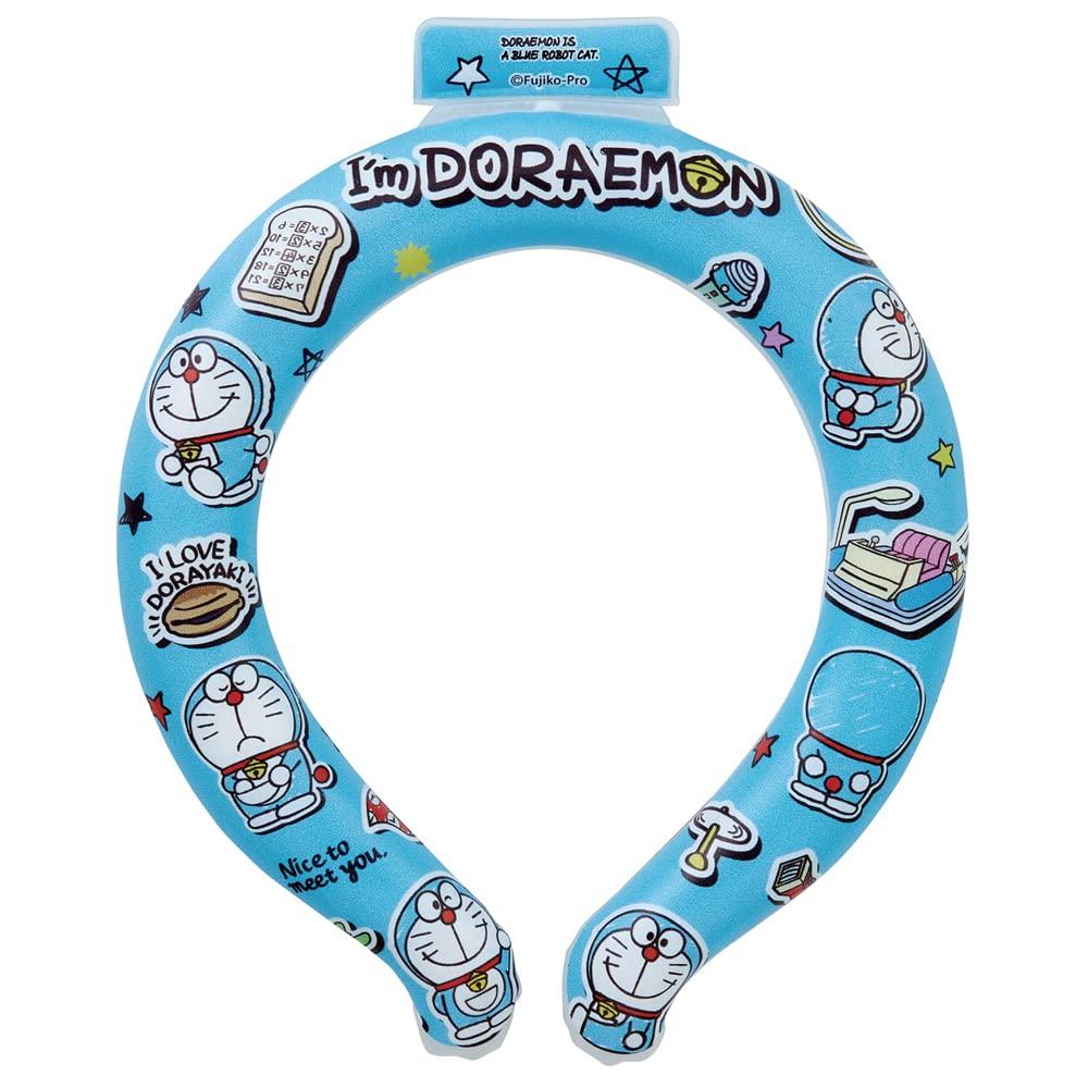 Skater Reusable Cooling Ring Neck for Women and Sanrio Cooler, Medium, Children, "I'm Doraemon" Design, NCL1-A
