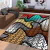 Colorful Abstract Pattern Carpet, Multicolor Wave Design Rug for Home Suitable for Use As an Anti-slip for Living Room Bedroom Sofas
