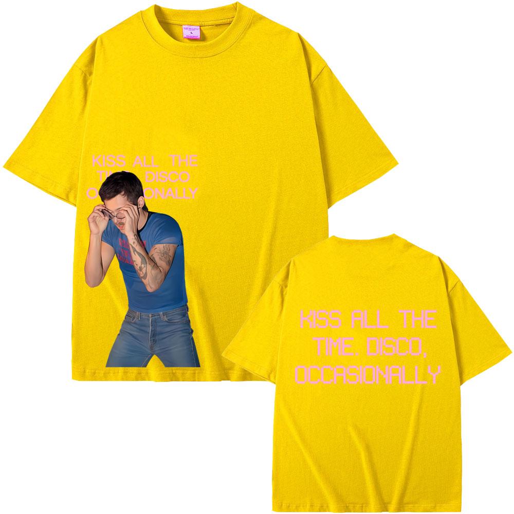 Kuss Die Ganze Zeit Disco Gelegentlich Album Gleicher Stil Druck T-Shirt Herren Mode Popmusik T-Shirt Männlich Baumwolle Übergroße T-Shirts