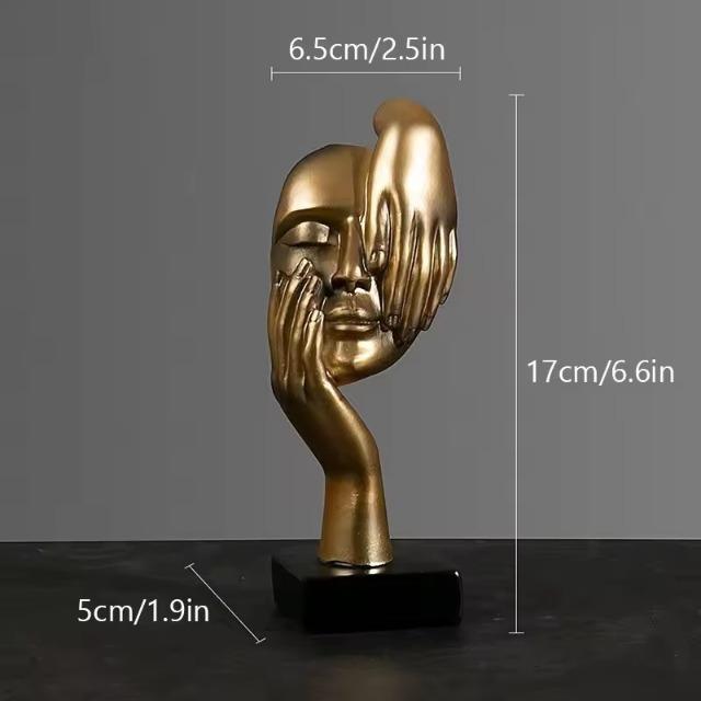 Nordic Luxury Abstract Statue - Desktop Ornament Figurine for Home Office Interior Art Decor