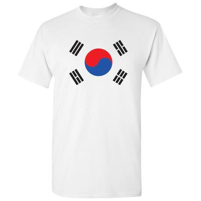 Bandiera della Corea del Sud - Maglietta Souvenir Classica per Viaggio Vacanza Paese - Bianca