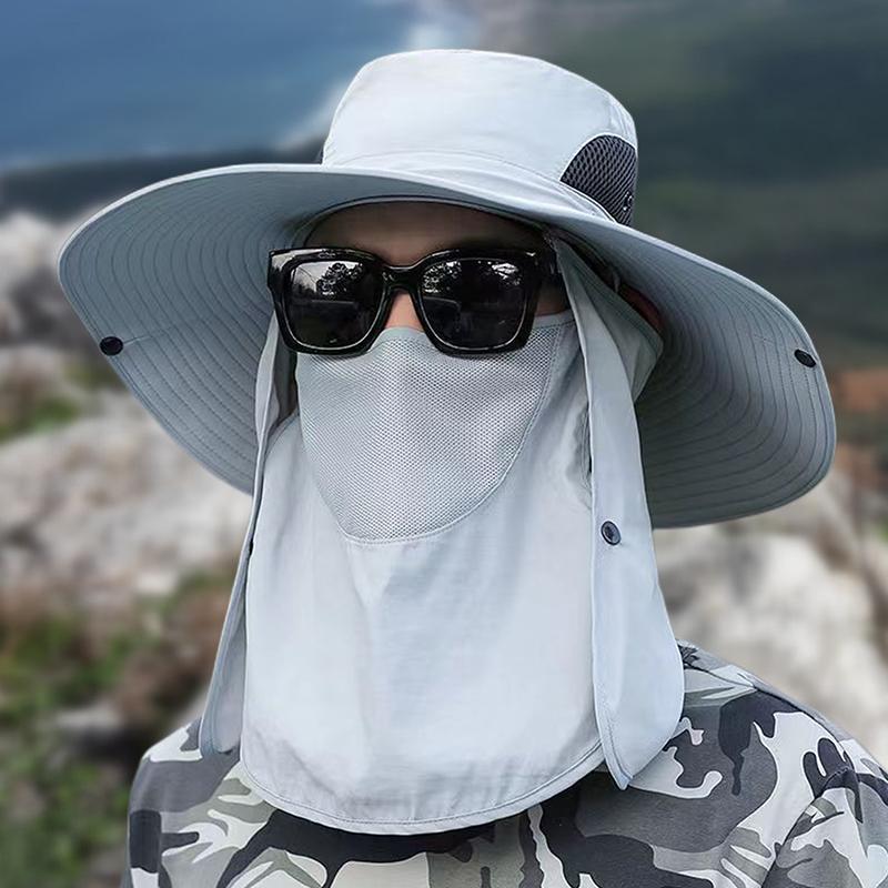 Fishing Hat Sun Shading Large Eaves Fishing Mountain Climbing Mask Breathable
