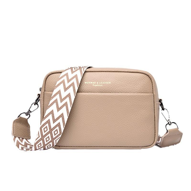 Genți crossbody de modă cu curea lată, genți de umăr casual din piele PU pentru femei, genți de mână elegante de culoare uni pentru femei, nou