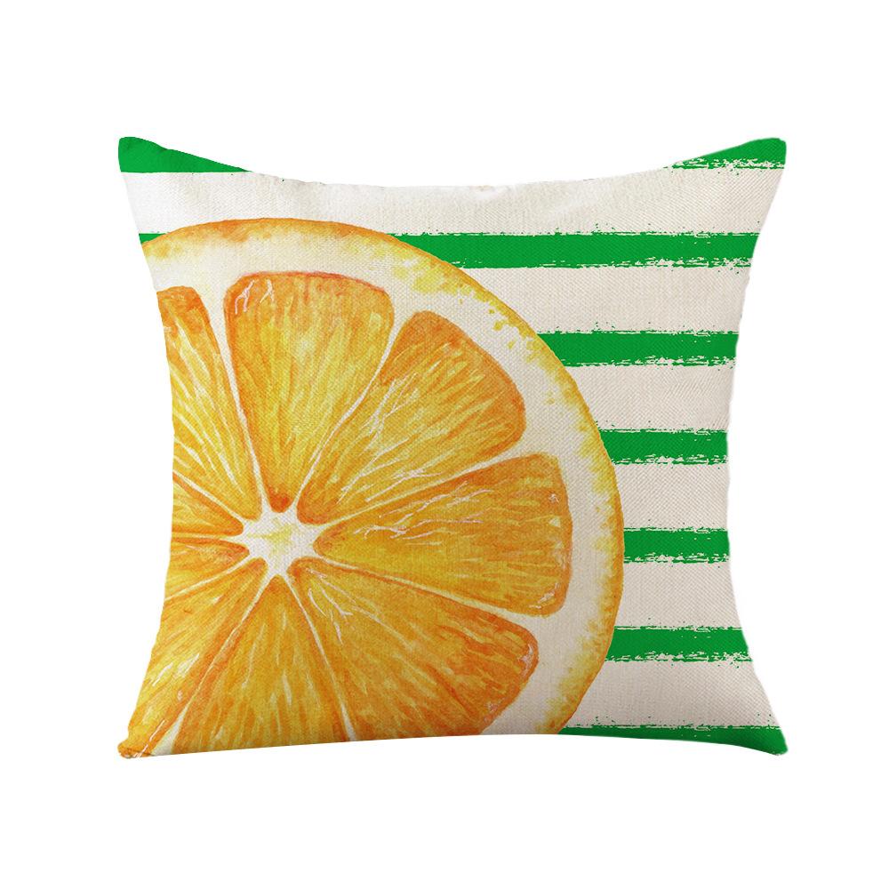 Lemon Print Pillow Cover Nordic Polyester Cartoon Print Home Cushion Cover Living Room Cushion Cover