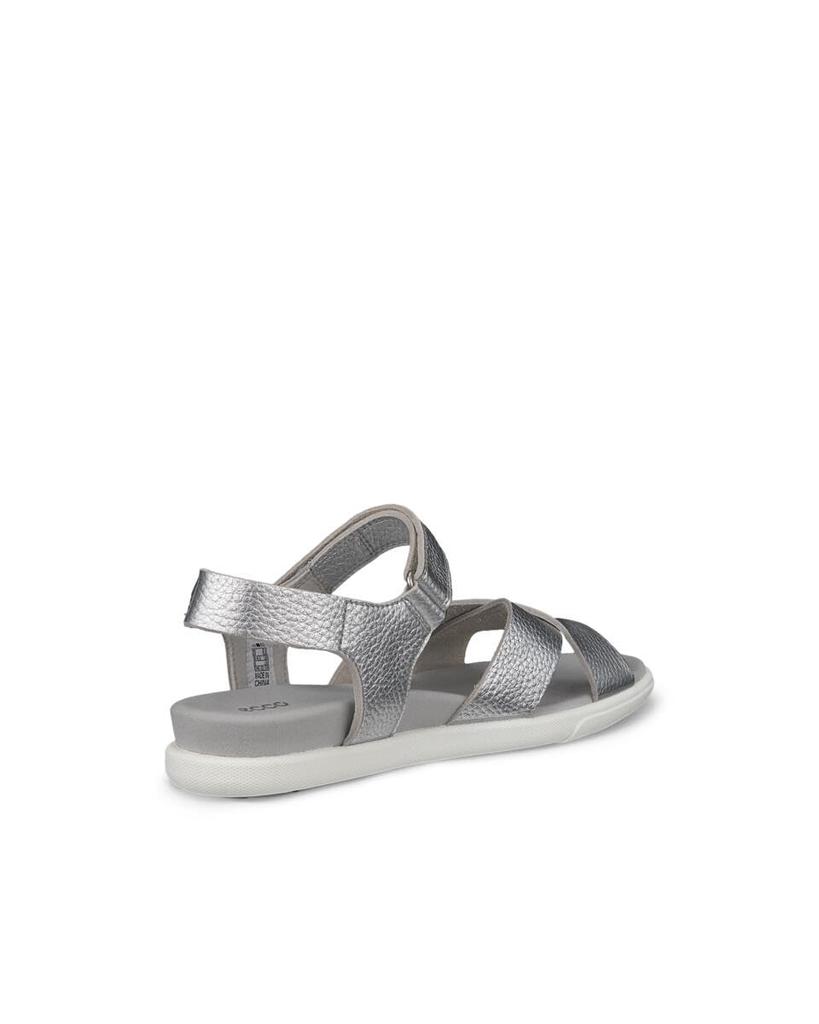ECCO Damara Damen Sandalen mit flachen Riemen aus echtem Leder, EU39