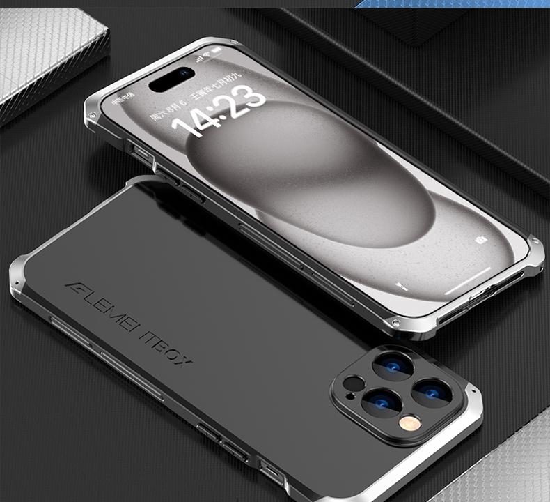 Aluminum Metal Rugged Frame Armor for IPhone 15 Pro MAX Bumper