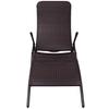 Folding Sun Lounger Poly Rattan Brown