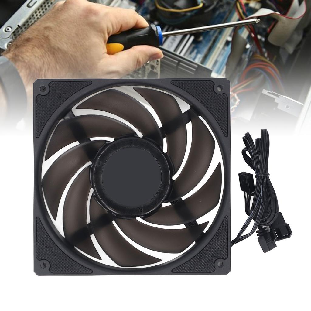 140mm CPU Fan 5V ARGB 2000RPM 4 Pin PWM MFDB Dynamic Pressure Bearing Reverse Blade Quiet Case Cooler Fan for PC