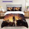 Apocalyptic Road Warriors Bedding (1 * Duvet Cover + 2 * Pillowcase, Without Core) 2D Flat Duvet Cover and Pillowcase Bedding Set