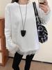 Plus Size Women's White Lace Embroidered T-shirt, Spring 2025 Collection: Loose Fit, Versatile Outerwear Top