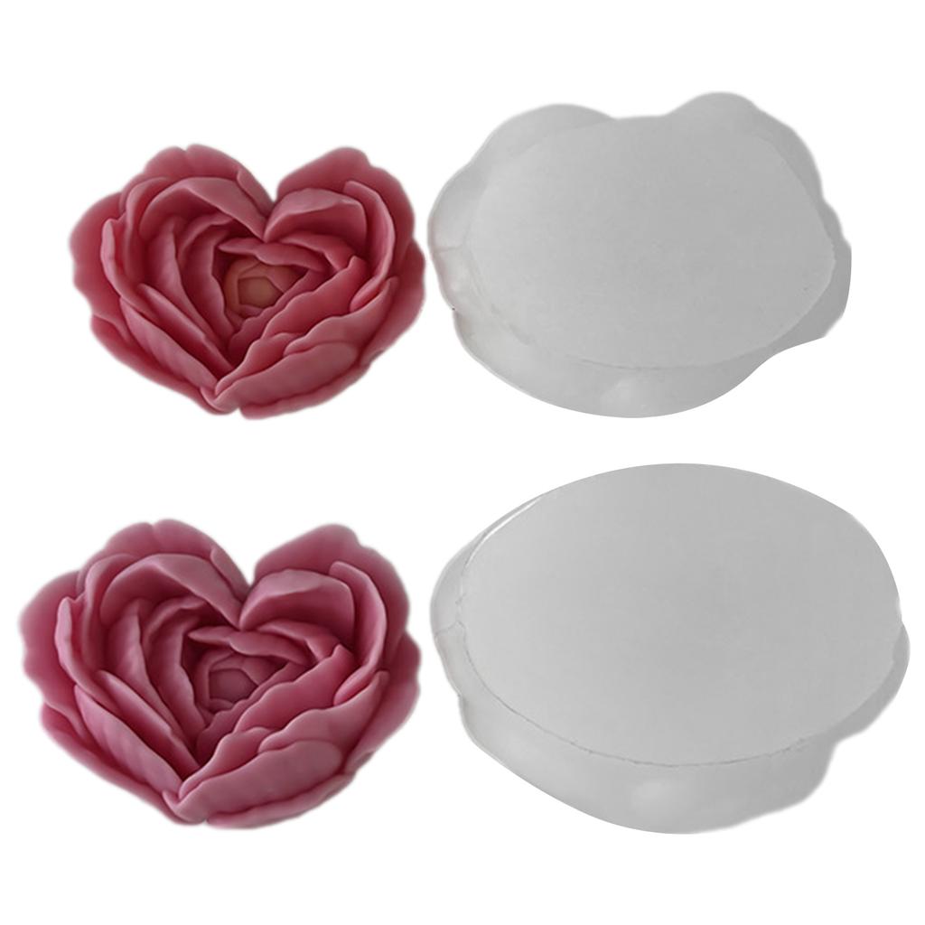 Flower Shaped Candle Mold Aromatherapy Soap Mould Resin Epoxy Mould Plaster Ornament for Birthdays and Festivals