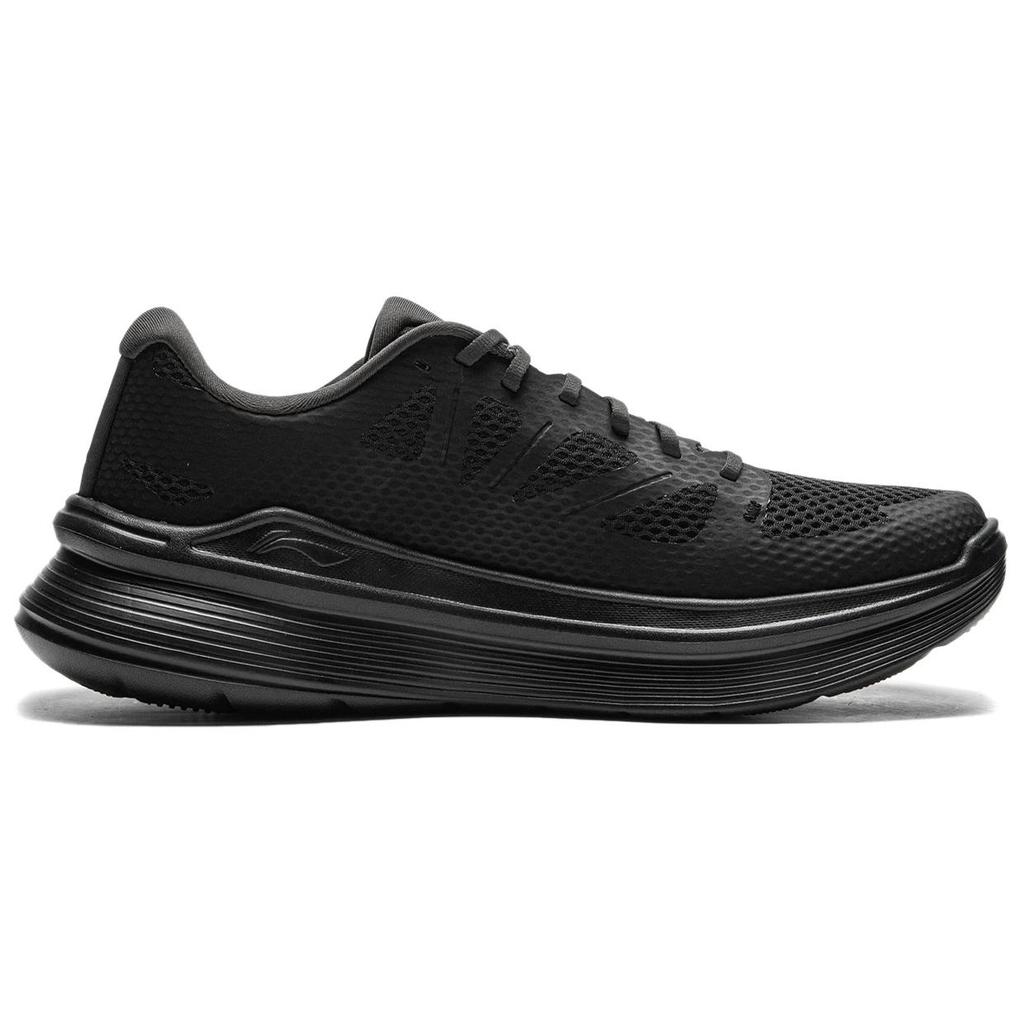 Li Ning Ling Yue Refreshing Comfortable Non-Slip Wear-Resistant Low-Top Running Shoes Men Sneaker Black ARSU097-6