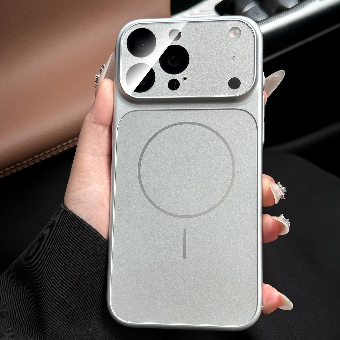 

Glass Nano Matte Phone Case For iPhone 17 Pro Max 17 Air 15 14 13 16 Pro Max For Magsafe Wireless Charging Magnetic Cover iPhone Air