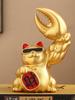 Resin cat animal sculpture Robbery Cat Kirin Arm Decorative Ornament Lucky Cat Sculpture piggy bank storage jar home decoration