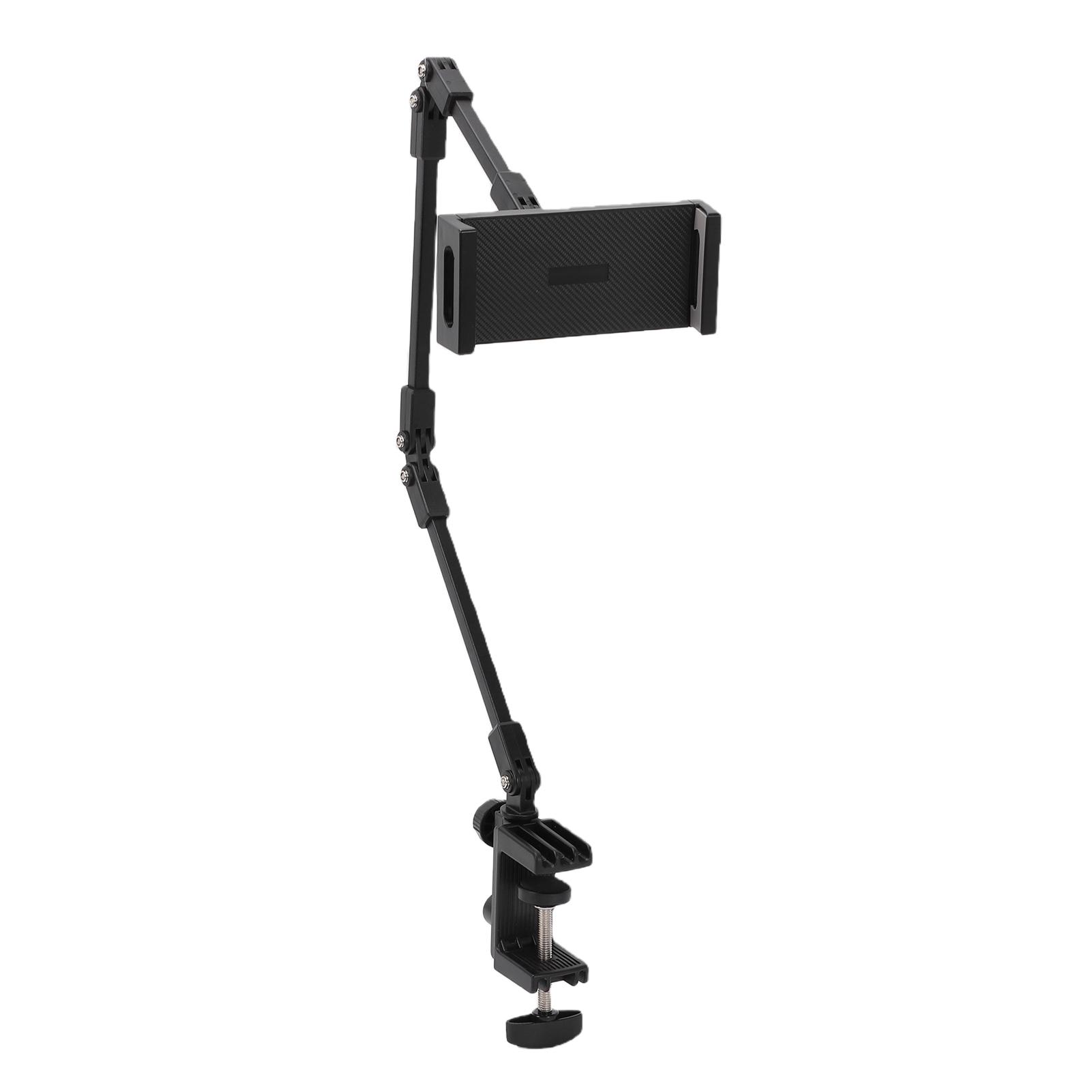 

Rotatable Tablet Holder Stand Desktop Multi Angle Phone Clamp Mount for 4.7in 13in Devices Live Streaming
