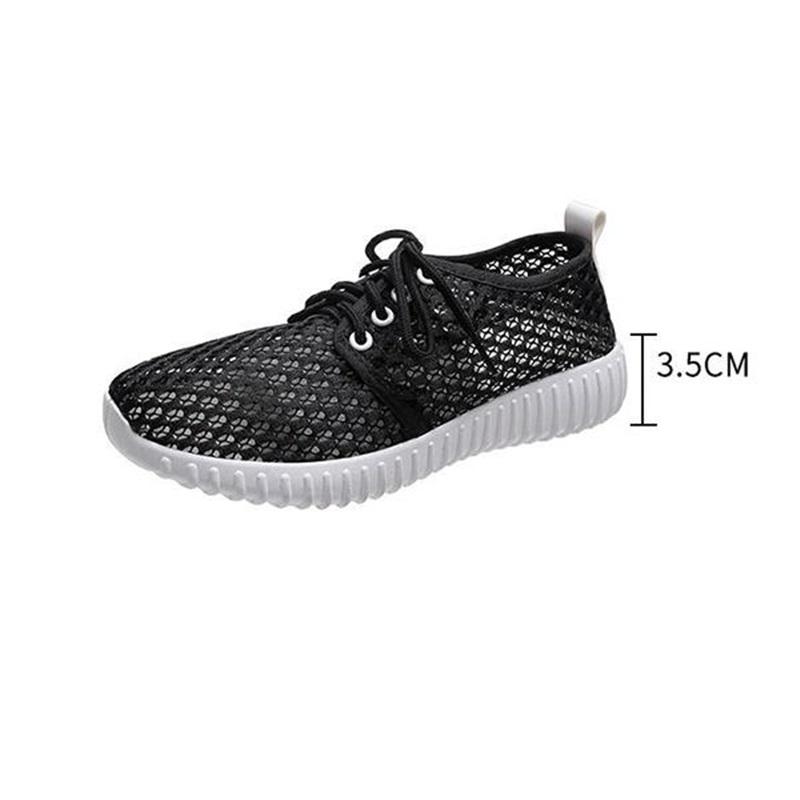 Summer Women's Casual Shoes, Mesh Shoes, Breathable Mesh, Summer Hollow Mesh, Sports All-match Flat Shoes
