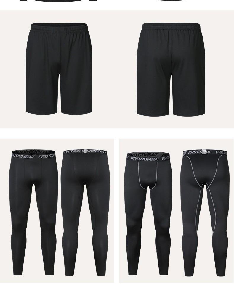 Men's Quick-Dry Sports Suit: Tight-Fitting Running & Basketball Three-Piece Set (Breathable Long Sleeve Top & Pants)