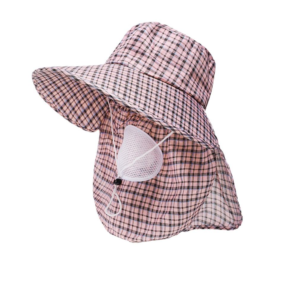 

Face Enhancing Small Sun Hat Face and Neck Protection Sun Protection Hat Basin Caps Cycling рожевий