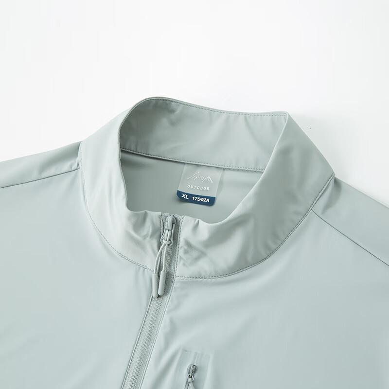 Dibenze Men's Plus Size Ice Silk Cool-Touch Stand-Collar Jacket