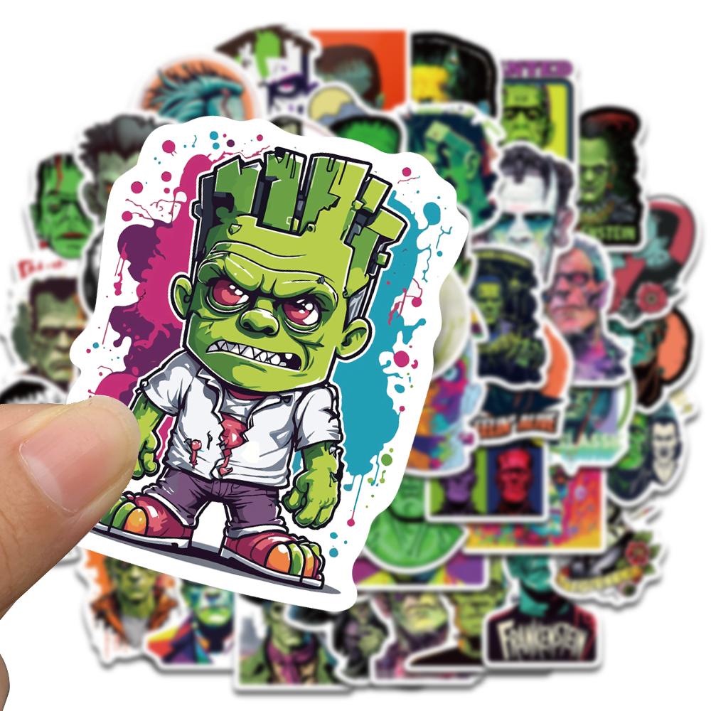 52PCS The Monster of Frankenstein Stickers Waterproof DIY Laptop Luggage Phone Scrapbooking for Waterproof Computer Sticker