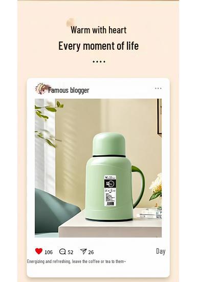 2026 Compact Thermos Flask - Lightweight Insulated Bottle for Home, Office, or Dorm Use