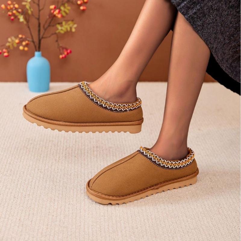 Hot-selling autumn and winter velvet warm indoor cotton slippers couple home non-slip cold sticky cotton shoes