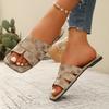 Designer Denim Slippers for Women Shoes Flat Sandals Peep Toe Ladies Casual Slides Female Beach Slippers Woman Luxury Sandals