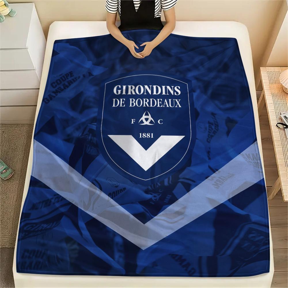 FC Girondins de Bordeaux  Print Flannel Blanket, High quality Comfortable for All Seasons, Home Decor, Warmth and Comfort 80cm x 120cm