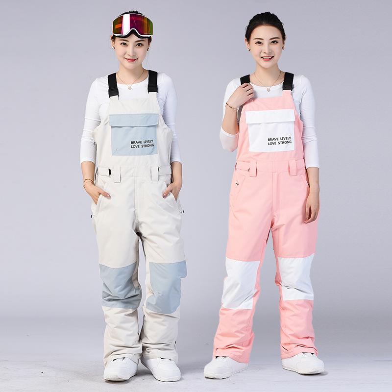 Skibroek Unisex Bibs Warme Skibroek Snowboardbroek One Piece Snowbroek