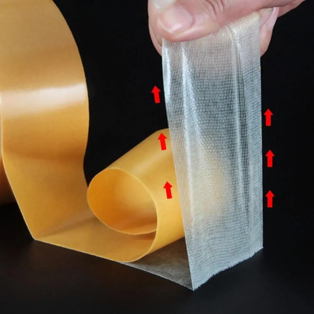 4Rolls Strong Adhesion Cloth Base Tape Heat Resistant Grid Fiber Tape Carpet Adhesive  Home Decor