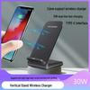 15W Foldable Dual-Coil Desktop Wireless Charger with Heat Dissipation, Customizable Logo