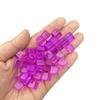 100 Stück Set 8mm Transparenter Würfel mit eckigen Kanten Bunt Klar Einfarbig Würfel Schachfigur Rechter Winkel Für Brettspiel