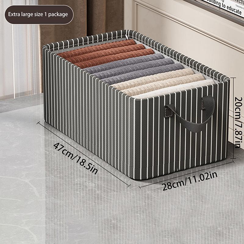 1pc Household Foldable Clothes Storage Box With Steel Frame Storage Box T-shirts And Trousers Storage Box