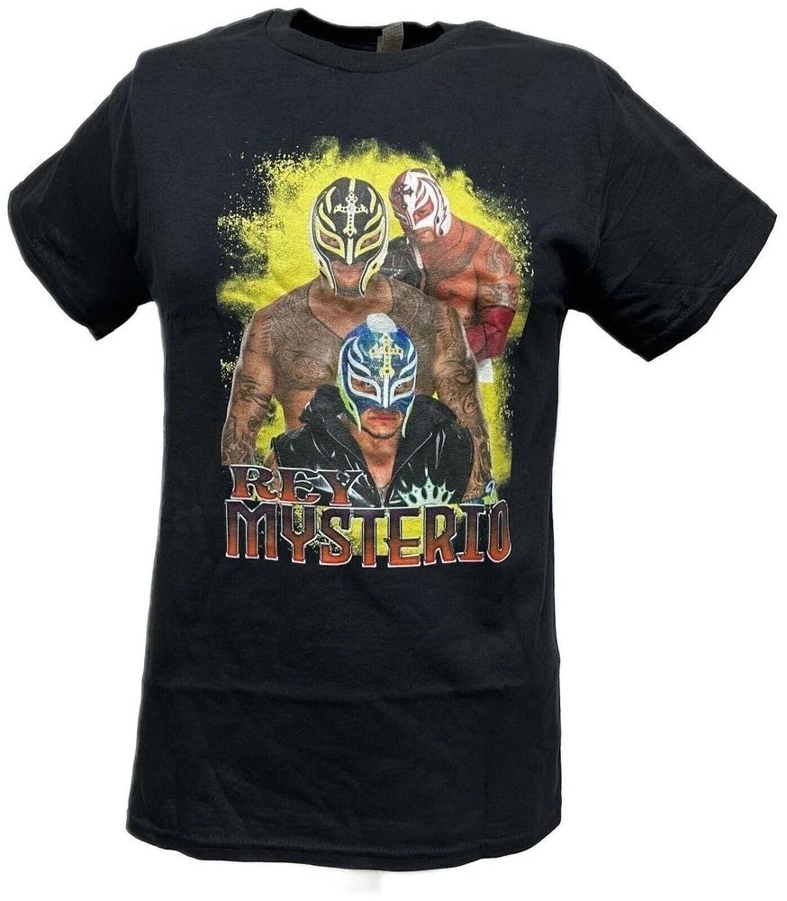Rey Mysterio Triple Mask Unisexs Black Tshirt S