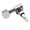 Musiclily Pro guitar for Squier electric 6-in-line 2-pin tuners, SQ, Stratocaster/Telecaster guitars, chrome.