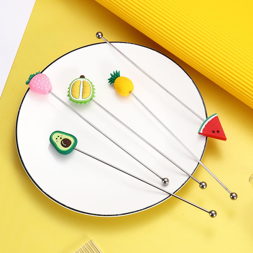 Stirrer Swizzle Mixing Stick Drinking Stirring Rod Silicone Stainless Steel Muddler Bar Tool Accessories Party