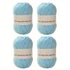 4pcs 4-Strands Multicolor Combed Yarn Bundle Soft Vibrant and Durable Material for DIY Crocheting Knitting Sweater Making Flower Crafting
